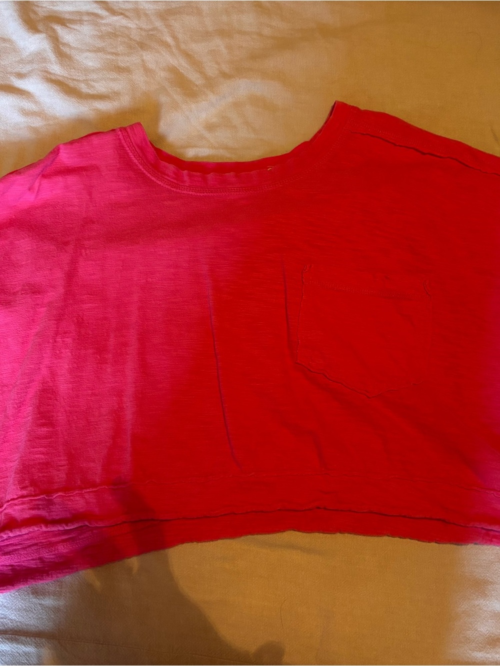 Woman’s Bright Pink Crop Tee